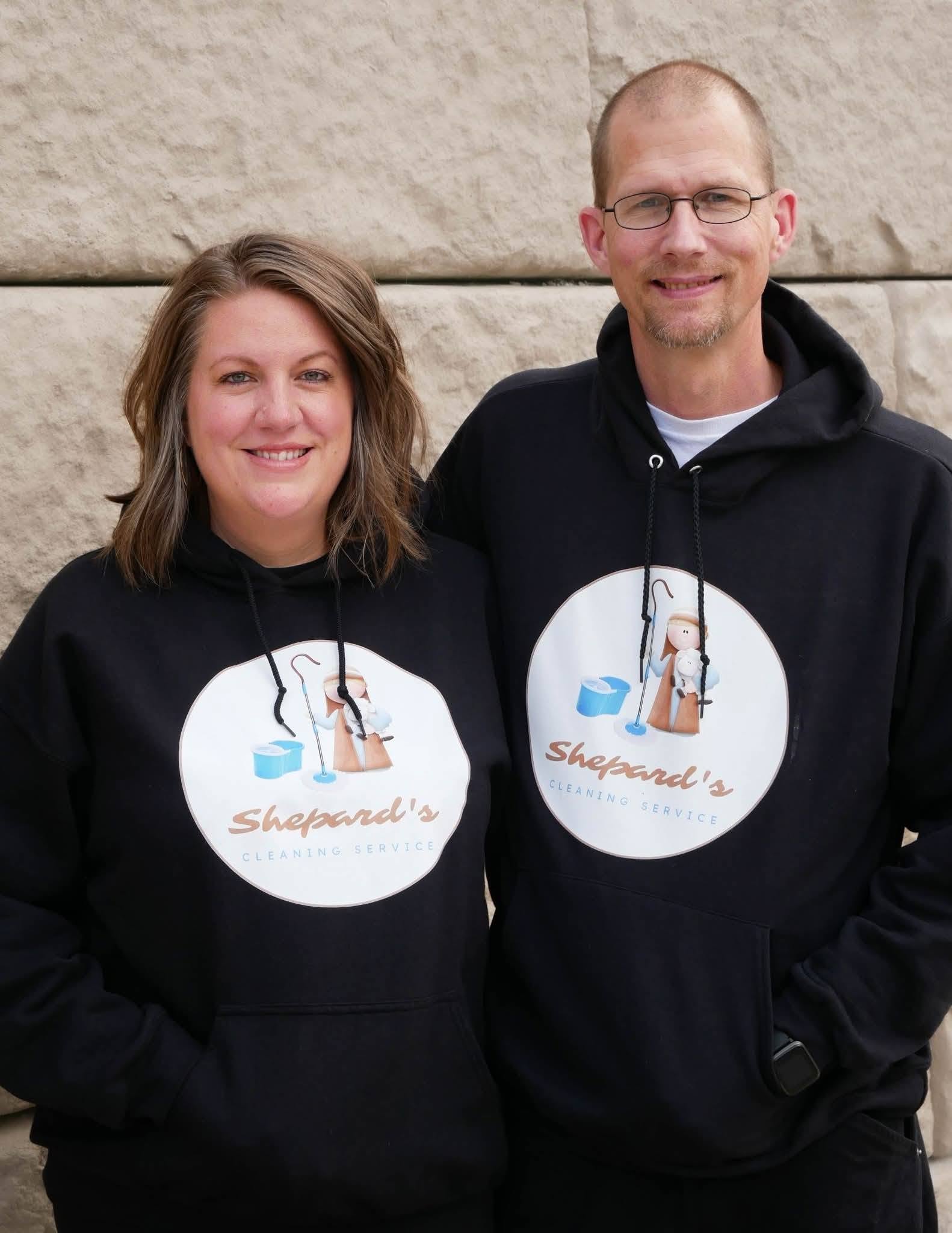 Angie and Justin - Owners of Shepard's Cleaning Service